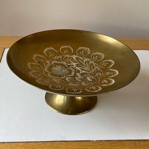 VTG Brass Pedestal Dish